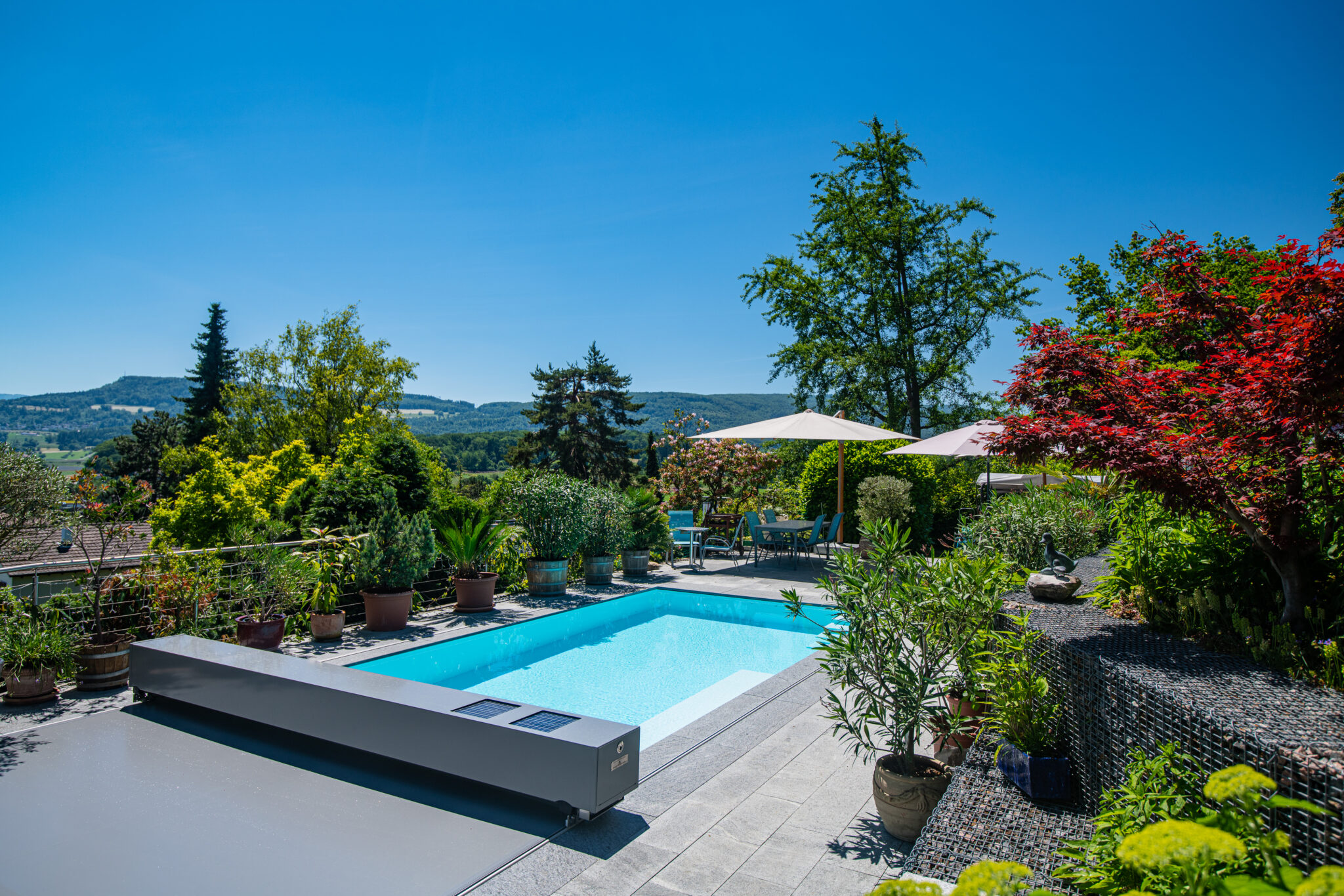 Piscine avec vue et protection de piscine Vannes Morbihan