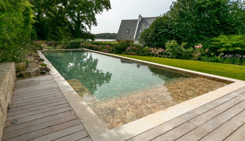 Revêtement piscine : membrane armée 3D imitation pierre